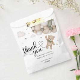 Neutrale Teddybär-Baby-Shower-Geschenktüte Geschenktütchen