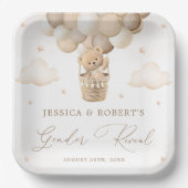 Neutrale Teddybären-Genderdarstellung Pappteller (Vorderseite)