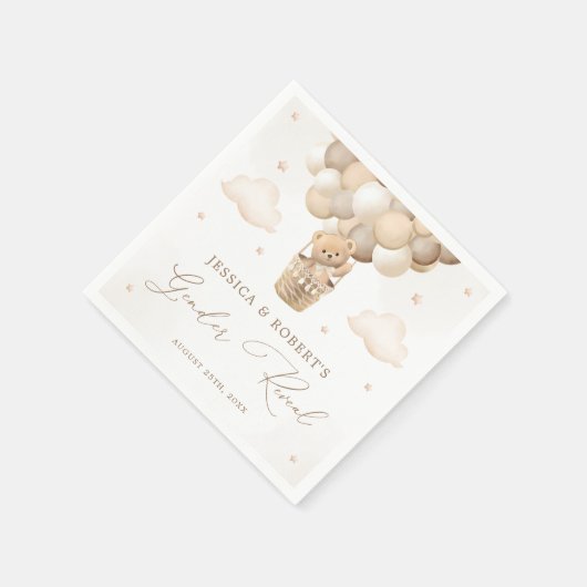 Neutrale Teddybären-Genderdarstellung Serviette (Ecke)