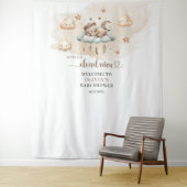 Neutrale Terracotta-Elfenbeinwolke: neun Bären Wandteppich (Beispiel)