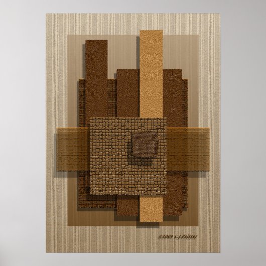 'Neutrale Texturen und Schatten' Poster (Vorne)