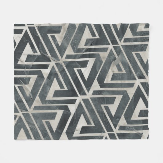 Neutrale Tile Collection - Geometrisch Fleecedecke (Vorderseite (Horizontal))