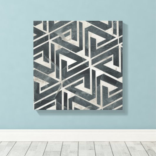 Neutrale Tile Collection - Geometrisch Leinwanddruck (Insitu (Holzboden))