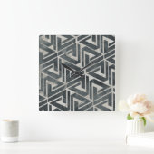 Neutrale Tile Collection - Geometrisch Quadratische Wanduhr (Zuhause)