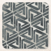 Neutrale Tile Collection - Geometrisch Rechteckiger Pappuntersetzer (Vorderseite)
