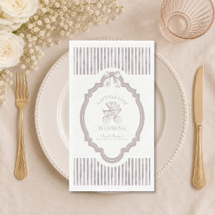 Neutrale Toile de Jouy-Babyshower-Servietten Serviette