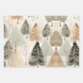 Neutrale Töne fesseln Weihnachtsmagie Geschenkpapier Set (Vorderseite 3)