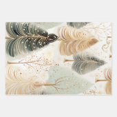 Neutrale Töne fesseln Weihnachtsmagie Geschenkpapier Set (Vorderseite 2)