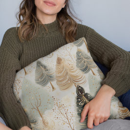 Neutrale Töne fesseln Weihnachtsmagie Kissen