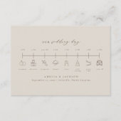 Neutrale Tone-Hochzeitzeitserie oder -Ereignisse Begleitkarte (Vorderseite)