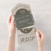 Neutrale Töne in einer Hochzeit All In One Einladung (Abreißtisch)