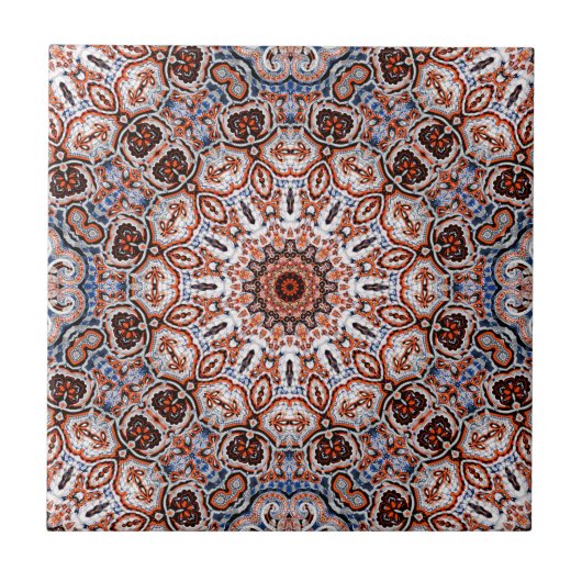Neutrale Töne Mandala-Motiv Fliese (Vorderseite)