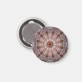 Neutrale Töne Mandala-Motiv Magnet (Vorderseite/Rückseite)