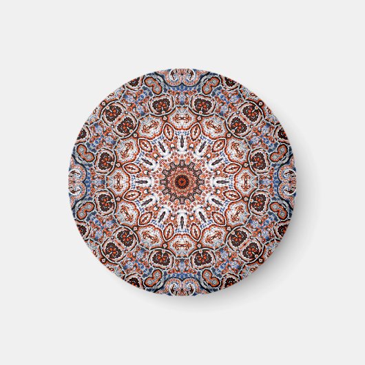 Neutrale Töne Mandala-Motiv Magnet (Vorne)