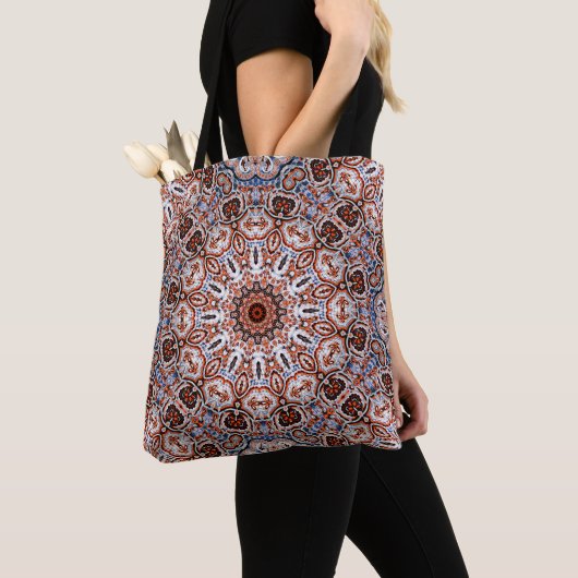 Neutrale Töne Mandala-Motiv Tasche (Von Nahem)