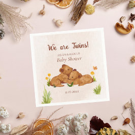 Neutrale Twins-Babydusche für niedliches Geschlech Serviette