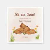 Neutrale Twins-Babydusche für niedliches Geschlech Serviette (Vorderseite)