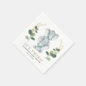 Neutrale Twins Elephant Greenerenery Gold Baby Dus Serviette (Ecke)