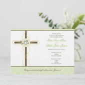 Neutrale Twins - Taufe Einladung (Stehend Vorderseite)