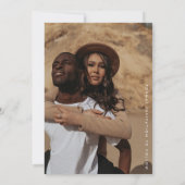 Neutrale und moderne Tan-Foto-Save the Date-Karte Einladung (Rückseite)