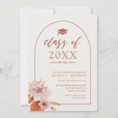 Neutrale und Mutrosa-Bläschen-Graduierungspartei Einladung (Vorderseite)