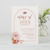 Neutrale und Mutrosa-Bläschen-Graduierungspartei Einladung (Stehend Vorderseite)