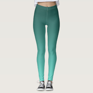 Neutrale und schlichte Steigung aquamarin Leggings