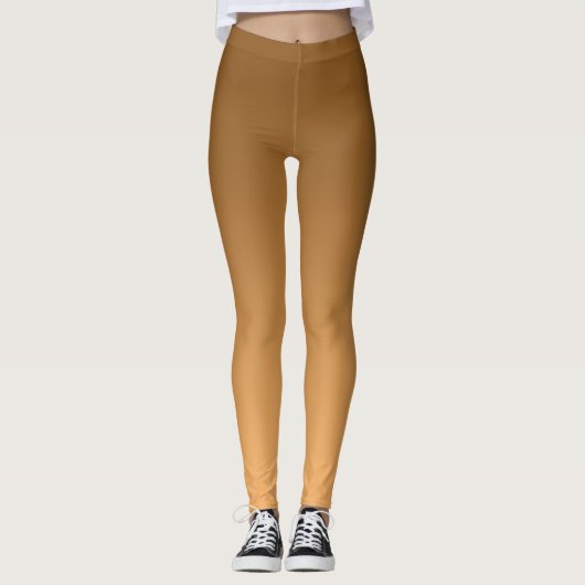 Neutrale und schlichte Steigung golden Leggings (Vorderseite)