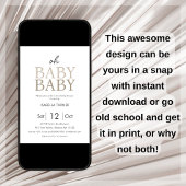 Neutrale Unisex Twins Kinderdusche Einladung