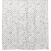 Neutrale unregelmäßige Polka-Punkte Duschvorhang (Vorderseite)
