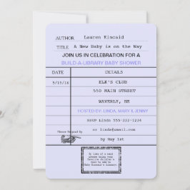 Neutrale Vintage Babybibliothek-Dusche Einladung