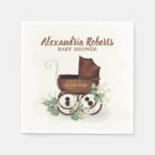 Neutrale Vintage Babydusche Serviette (Vorderseite)