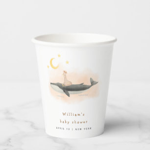 Neutrale Vintage Dusche für Wale und Duck Pappbecher