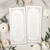 Neutrale Vintage Rahmen-Elegante SkriptWedding Programm