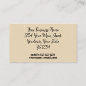 Neutrale Visitenkarte der Mode-Bride (Rückseite)