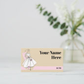 Neutrale Visitenkarte der Modebrille rosa Streifen (Stehend Vorderseite)