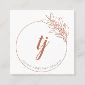 Neutrale Visitenkartenfotografie Quadratische Visitenkarte (Vorderseite)