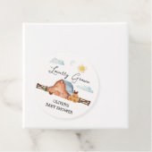 Neutrale, vor Ort angebaute Barn-Babydusche Geschenkanhänger (Beispiel)