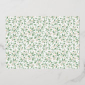 Neutrale Waldtiere Baby Dusche Gold Folieneinladung (Rückseite)