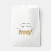 Neutrale Wäscheleine Babydusche - Beutel Geschenktütchen (Vorderseite)