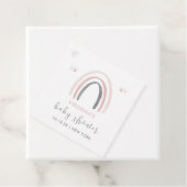 Neutrale Wasserfarbe Boho Rainbow Baby Shower Geschenkanhänger (Beispiel)