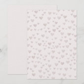 Neutrale Wasserfarbe Herz Muster Einladung (Vorne/Hinten)