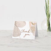 Neutrale Wasserfarben Personalisiert Dankeskarte (Vorderseite)