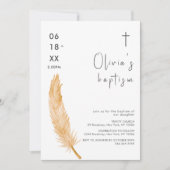 Neutrale Wasserfarbenfederkreuzung Einladung (Vorderseite)