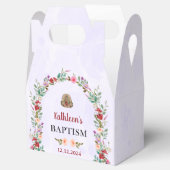 Neutrale Wasserfarbenflorale Taufe Geschenkschachtel (Geöffnet)