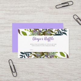 Neutrale Wasserfarbenflorentaucherverkleidung Visitenkarte