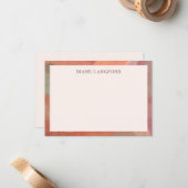 Neutrale Wasserfarbengrenze Moderne Mitteilungskarte (Vorderseite/Rückseite Beispiel)