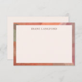 Neutrale Wasserfarbengrenze Moderne Mitteilungskarte (Vorne/Hinten)