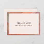 Neutrale Wasserfarbengrenze Modernes Geschäft Dankeskarte (Vorne/Hinten)