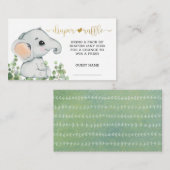 Neutrale Wasserfarbenlephant-Windeln Begleitkarte (Vorne/Hinten)